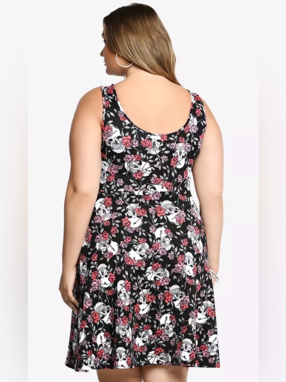 Torrid skull skater dress punk emo goth sleeveless A line 1X
